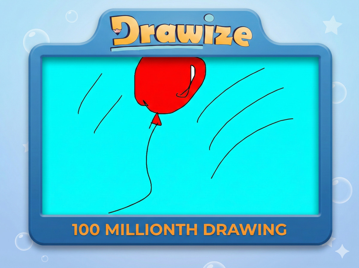 100 millionth drawing milestone - red balloon