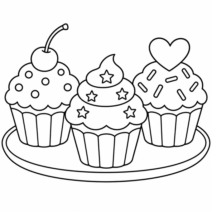 Cupcake trio
