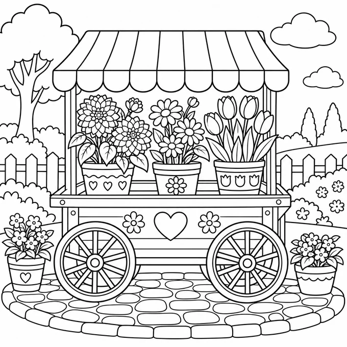 Dahlia flower stall