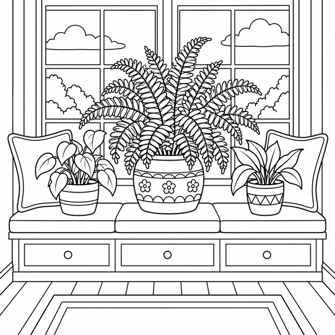 Fern window seat