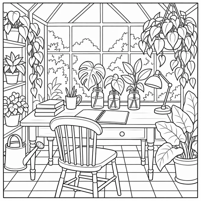 Greenhouse desk