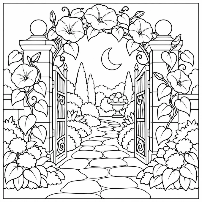 Moonflower gate
