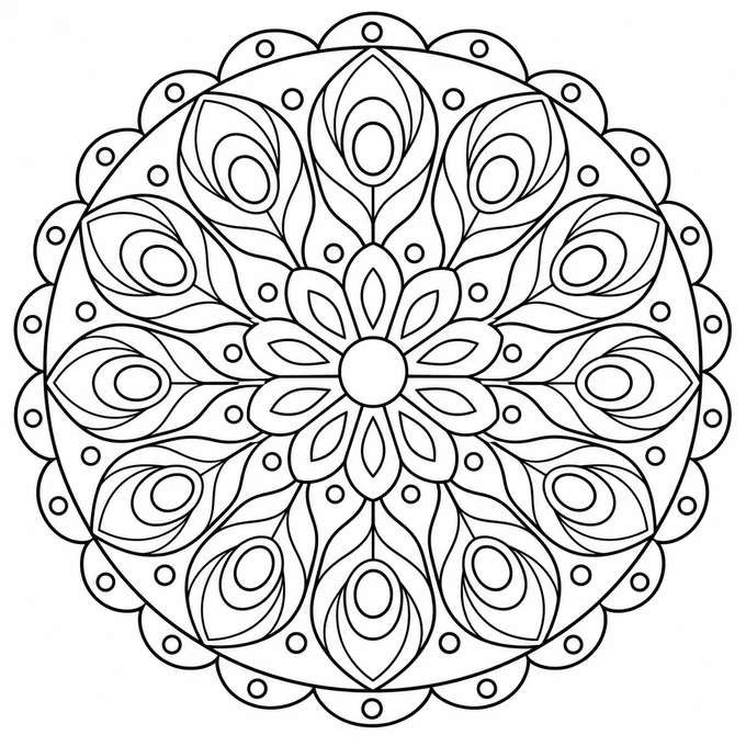 Peacock rosette