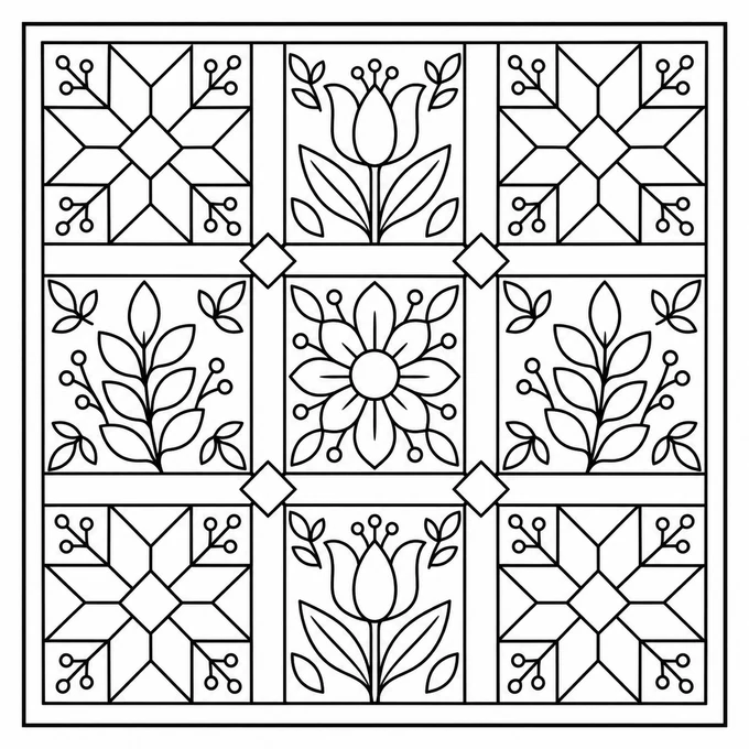Quilted meadow