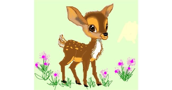 Drawing of Bambi by Dexl