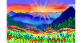 Drawing of Mountain by GJP