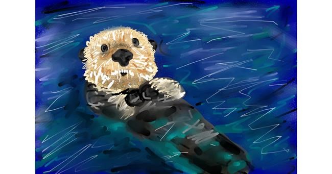 Otter-Zeichnung von Mia