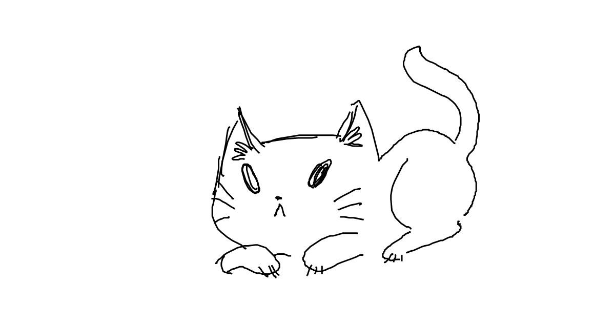 Drawing of Cat by GRANDMA