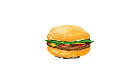 Drawing of Burger by eliada