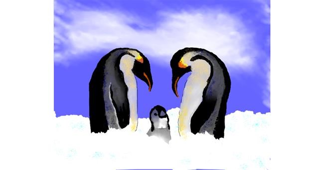Drawing of Penguin by Cec