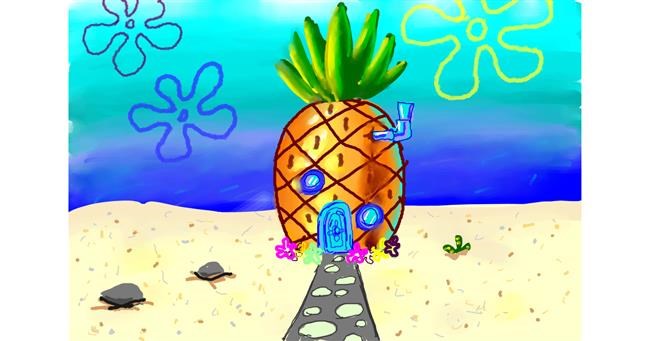 Drawing of Pineapple by Lola