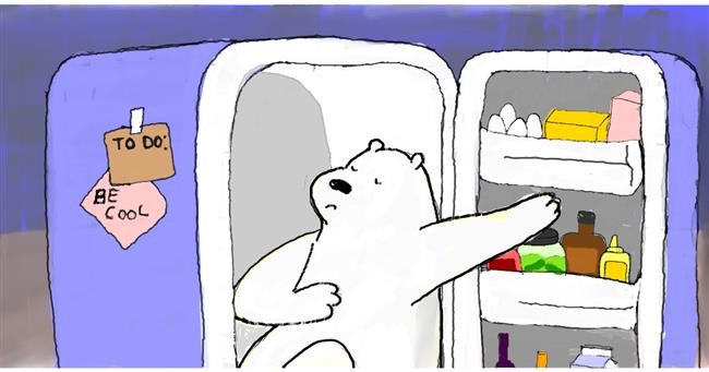 Drawing of Polar Bear by Randar