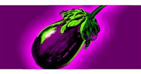 Drawing of Eggplant by Annie