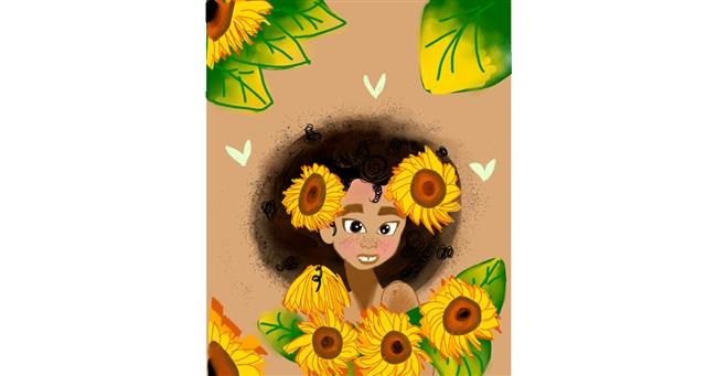 Sonnenblume-Zeichnung von Moby 