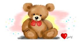 Drawing of Teddy bear by DebbyLee