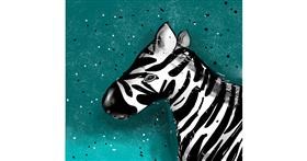 Drawing of Zebra by Peek