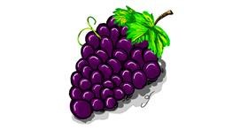 Drawing of Grapes by Geo-Pebbles