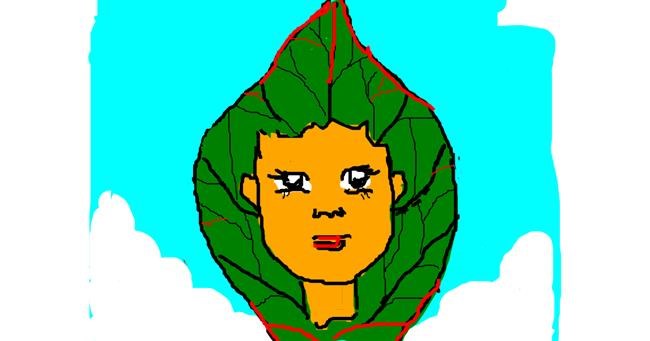 Drawing of Leaf by Anonymous