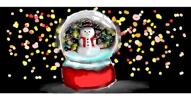 Drawing of Snow globe by Una persona
