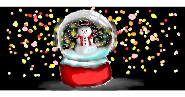 Drawing of Snow globe by Una persona