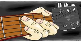 Drawing of Guitar by Skipper