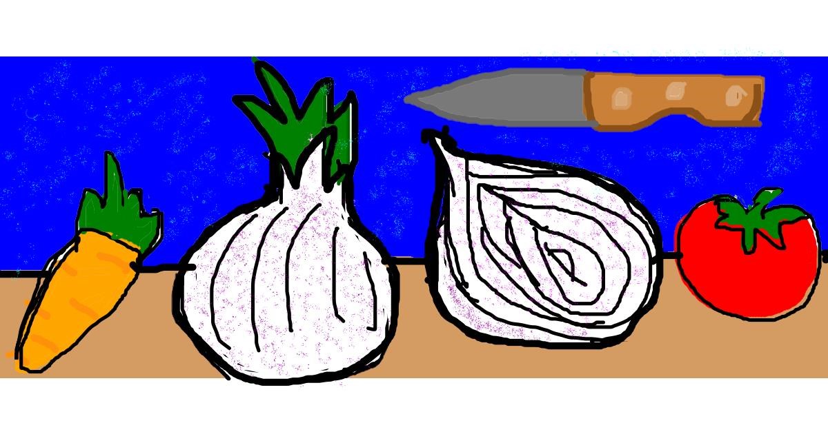 Drawing of Onion by Mary