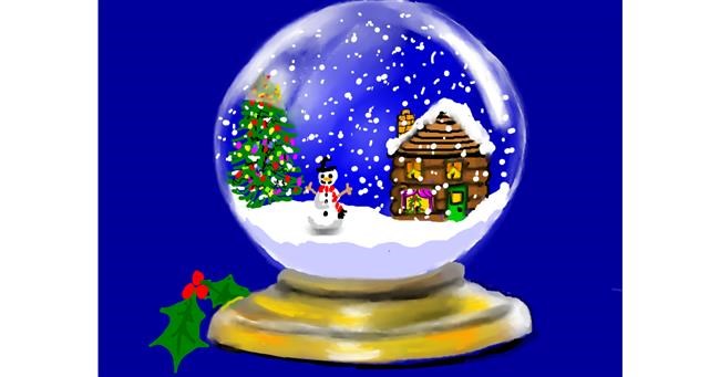 Drawing of Snow globe by SAM AKA MARGARET 🙄