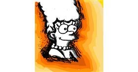 Drawing of Marge Simpson by cantalore