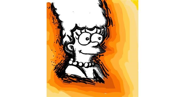 Drawing of Marge Simpson by cantalore