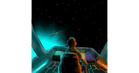 Drawing of Spaceship by Never