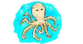 Drawing of Octopus by Lsk