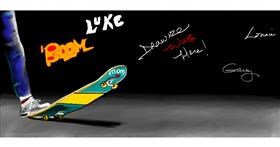 Drawing of Skateboard by Chaching