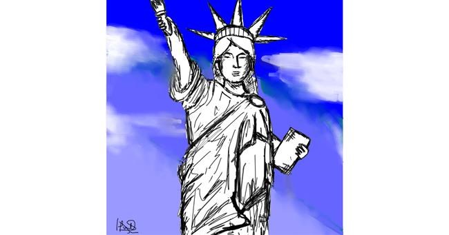 Drawing of Statue of Liberty by Unknown