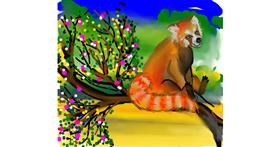 Drawing of Red Panda by Naaz