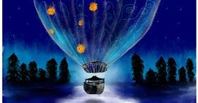 Heißluftballon-Zeichnung von Eclat de Lune
