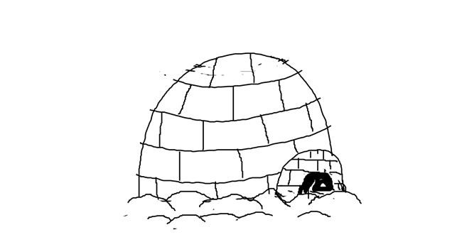 Drawing of Igloo by Kaila