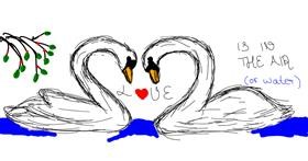 Drawing of Swan by kari