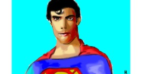 Drawing of Superman by Herbert