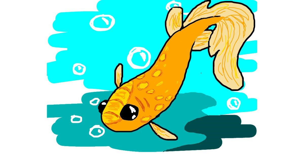Drawing of Goldfish by Nan