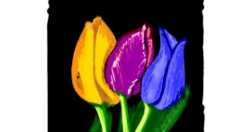 Drawing of Tulips by Geo-Pebbles