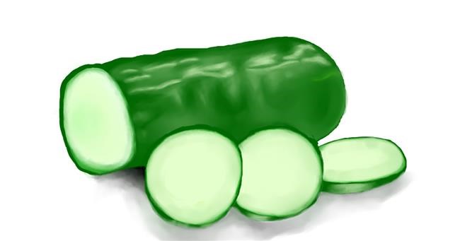 Drawing of Cucumber by Blade
