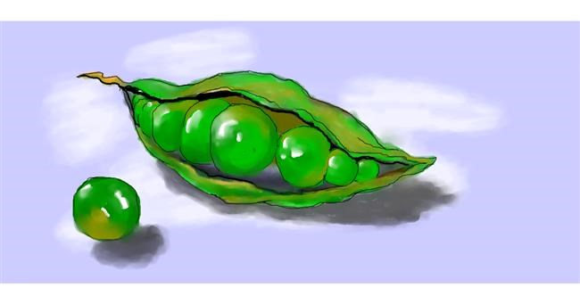 Drawing of Peas by Debidolittle