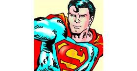 Drawing of Superman by Vinci