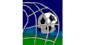 Drawing of Soccer goal by The Art Teacher