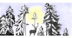 Drawing of Reindeer by Chaching
