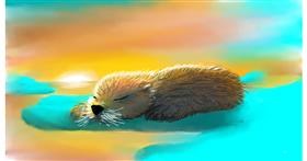 Drawing of Otter by Niny