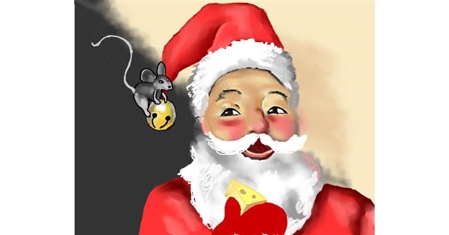 Drawing of Santa Claus by Cec