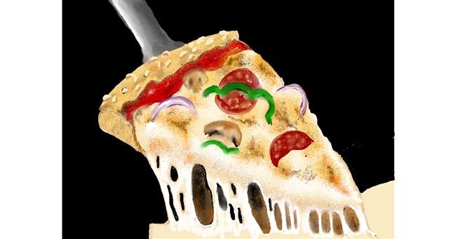 Drawing of Pizza by SAM AKA MARGARET 🙄