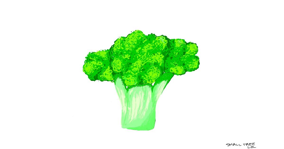 Drawing of Broccoli by Neuralgia