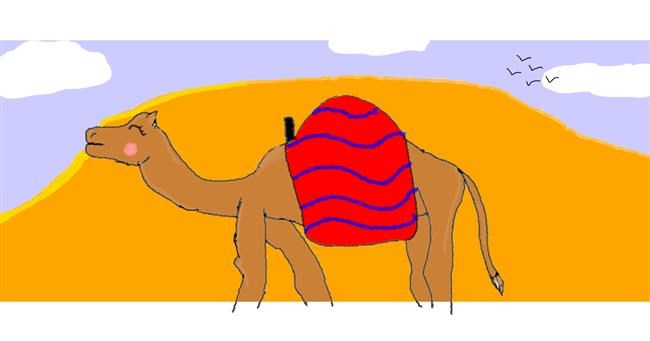 Drawing of Camel by Red Ibis